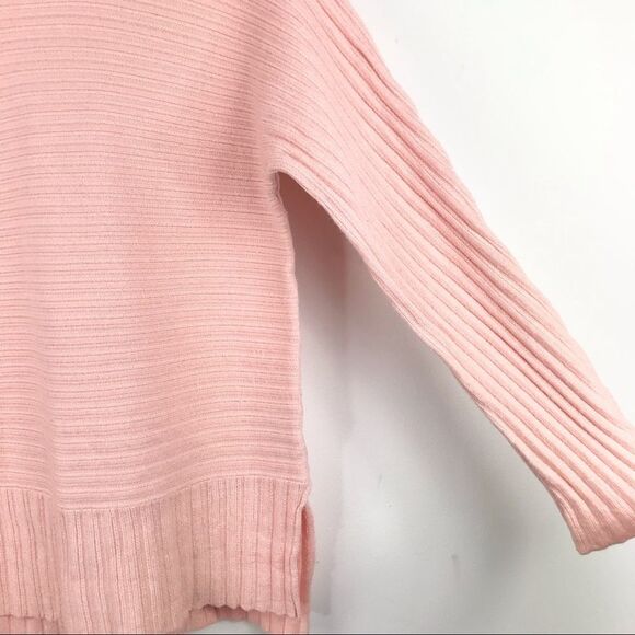 Philosophy Strawberry Pink Horizontal Knit Stripe Turtleneck Sweater - Picture 4 of 12